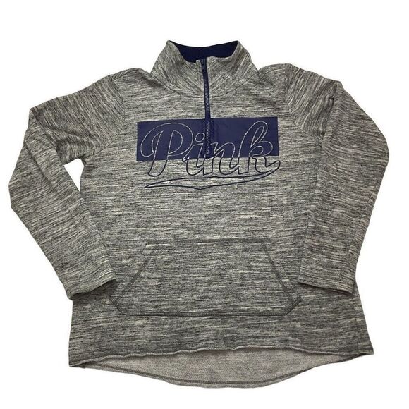 Victoria's Secret‎ PINK 1/4 Zip Pullover Sweatshirt Women's Small - Picture 1 of 7